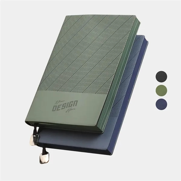 TiTUS® Executive Corduroy PU Lather A5 Notebook with Metal - TiTUS® Executive Corduroy PU Lather A5 Notebook with Metal - Image 0 of 5