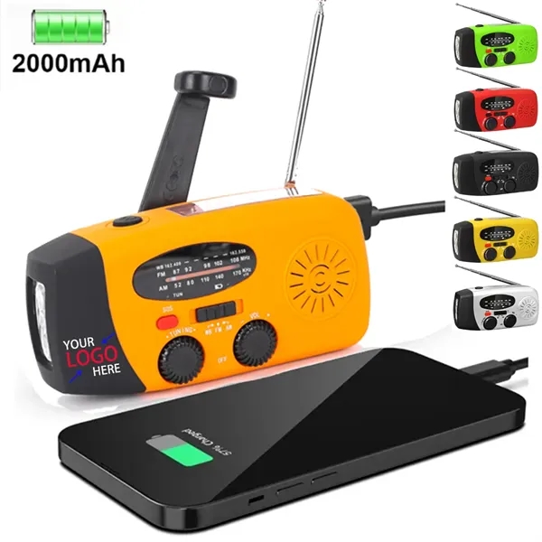 New SOS Emergency Solar Hand Crank Radio Power Bank - New SOS Emergency Solar Hand Crank Radio Power Bank - Image 0 of 5