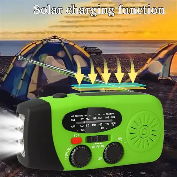 New SOS Emergency Solar Hand Crank Radio Power Bank - New SOS Emergency Solar Hand Crank Radio Power Bank - Image 5 of 5