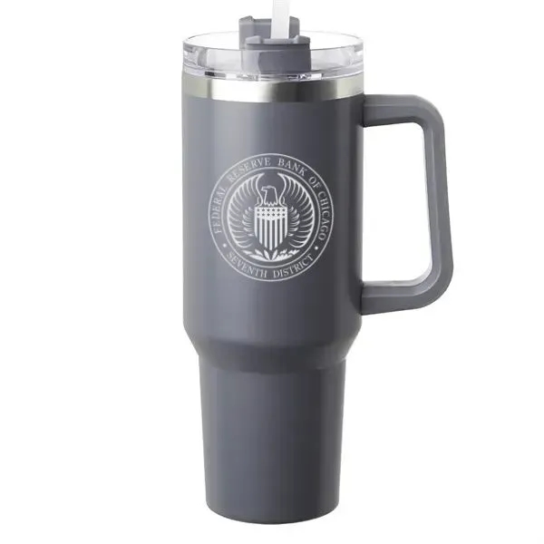 40 oz Stainless Steel Travel Mug with Handle - 40 oz Stainless Steel Travel Mug with Handle - Image 0 of 1
