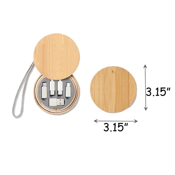 Multi USB Adapter Kit Fast Charging Cable Bamboo Storage Box - Multi USB Adapter Kit Fast Charging Cable Bamboo Storage Box - Image 1 of 1