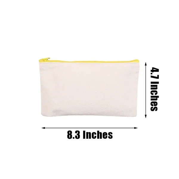 Multipurpose Canvas Organizer Zipper Pouch-8.3''L x 4.7''W - Multipurpose Canvas Organizer Zipper Pouch-8.3''L x 4.7''W - Image 1 of 2