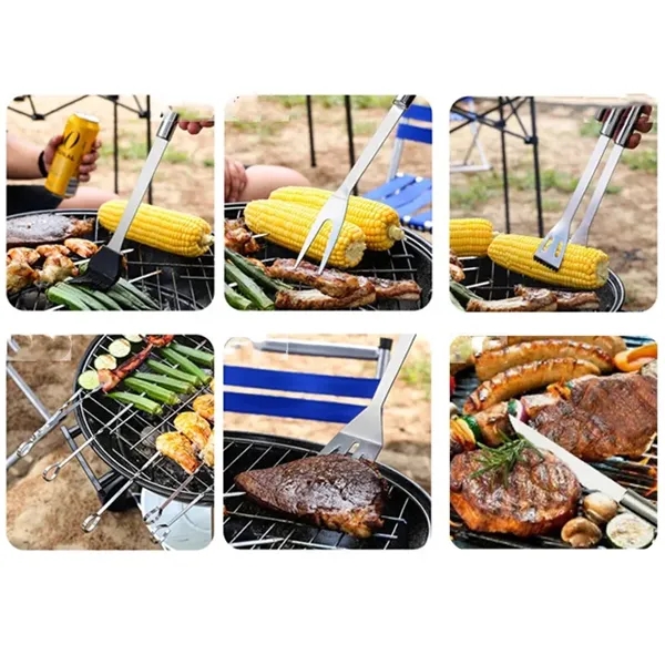 15 Pieces Stainless Steel Grill Kit with Case - 15 Pieces Stainless Steel Grill Kit with Case - Image 1 of 2