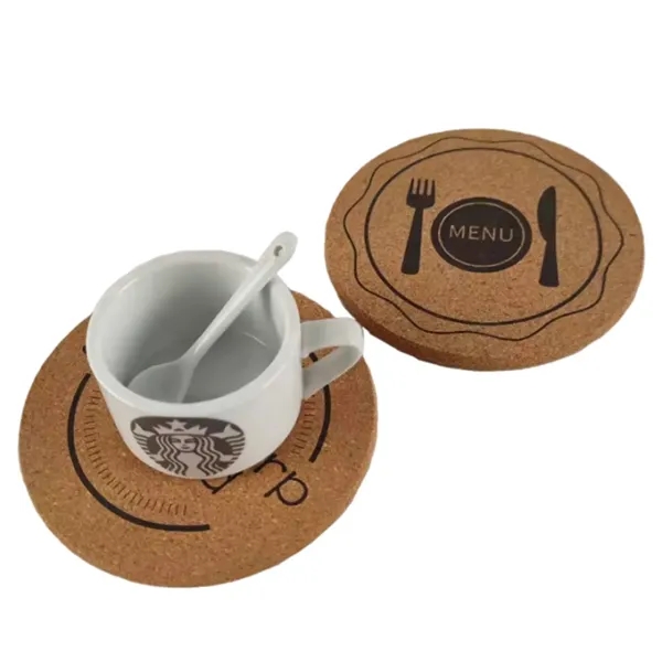 Eco-friendly Round Cork Wood Coaster - Eco-friendly Round Cork Wood Coaster - Image 3 of 3