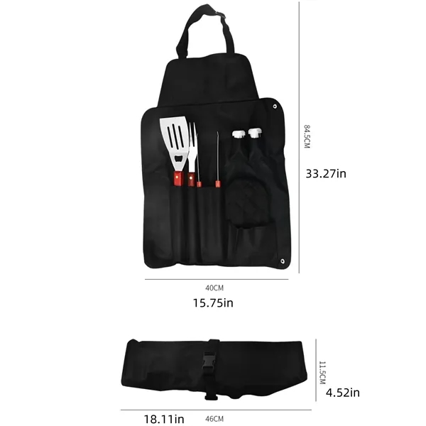 1 Set Stainless Steel  Tools BBQ Apron Glove - 1 Set Stainless Steel  Tools BBQ Apron Glove - Image 1 of 5