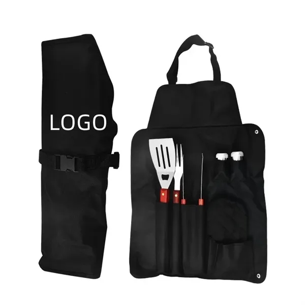 1 Set Stainless Steel  Tools BBQ Apron Glove - 1 Set Stainless Steel  Tools BBQ Apron Glove - Image 3 of 5