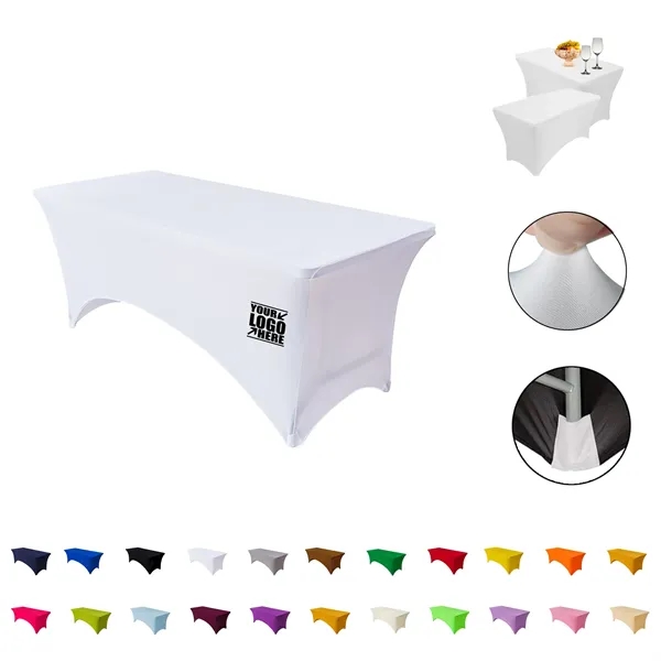 6Ft Spandex Rectangular Fitted Stretch Table Cover - 6Ft Spandex Rectangular Fitted Stretch Table Cover - Image 0 of 3