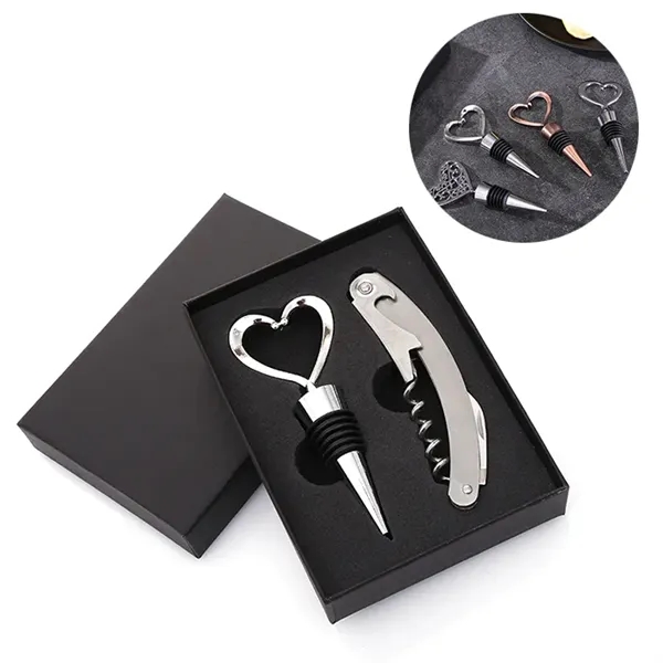 Wine bottle opener two piece set - Wine bottle opener two piece set - Image 0 of 18