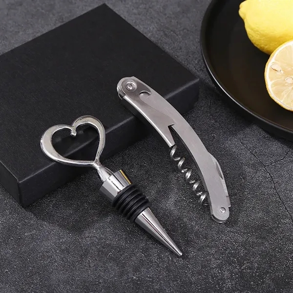 Wine bottle opener two piece set - Wine bottle opener two piece set - Image 8 of 18