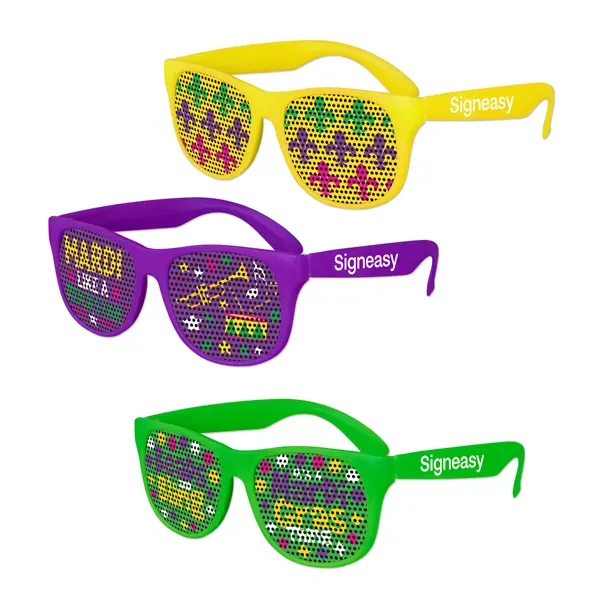 Mardi Gras Art Pinhole Sunglasses - Mardi Gras Art Pinhole Sunglasses - Image 0 of 0