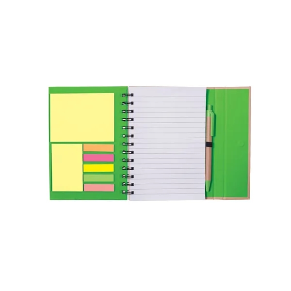 Prime Line Spiral Notebook With Sticky Notes & Pen 5.75" ... - Prime Line Spiral Notebook With Sticky Notes & Pen 5.75" ... - Image 4 of 14