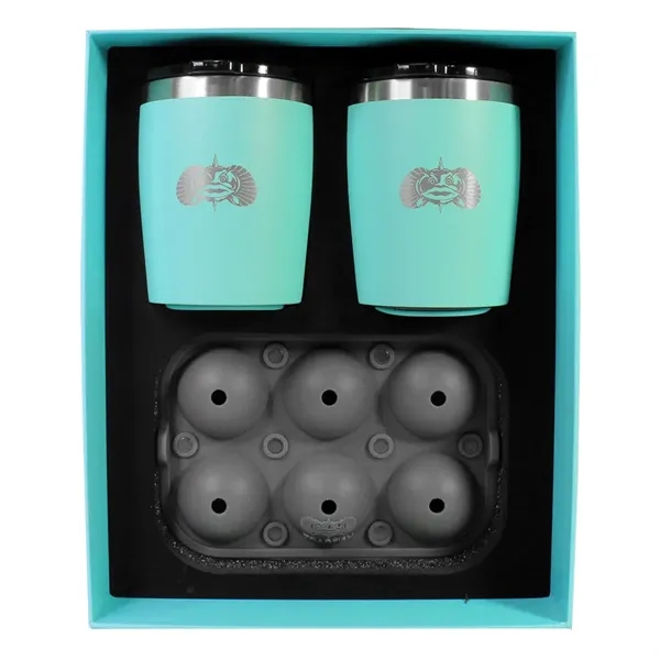 Rocks Tumbler 2-Pack Gift Set w/ Iceball Tray - Rocks Tumbler 2-Pack Gift Set w/ Iceball Tray - Image 0 of 2
