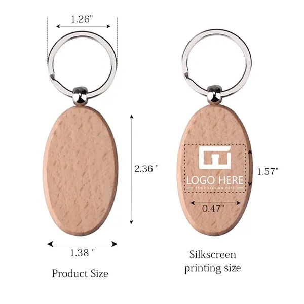 Promo Oval Wooden Key Holder - Promo Oval Wooden Key Holder - Image 4 of 4