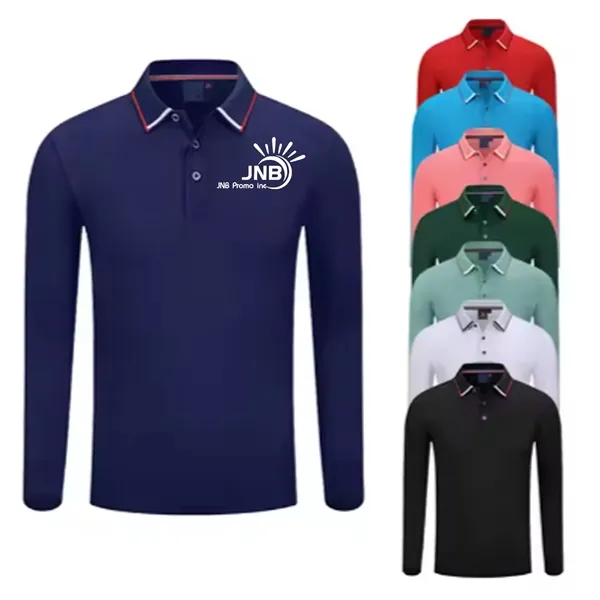 Men's Long Sleeve Performance Polo Shirt - Men's Long Sleeve Performance Polo Shirt - Image 0 of 0