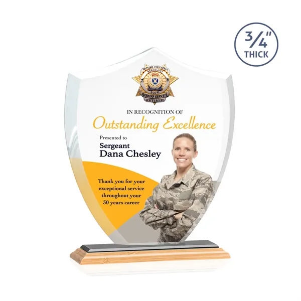 Scudo Shield VividPrint™ Award - Bamboo/Black - Scudo Shield VividPrint™ Award - Bamboo/Black - Image 4 of 7