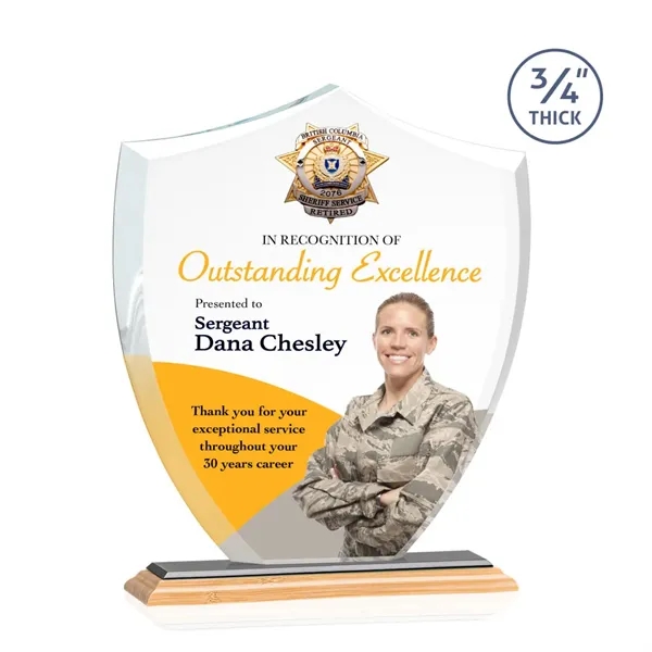 Scudo Shield VividPrint™ Award - Bamboo/Black - Scudo Shield VividPrint™ Award - Bamboo/Black - Image 6 of 7