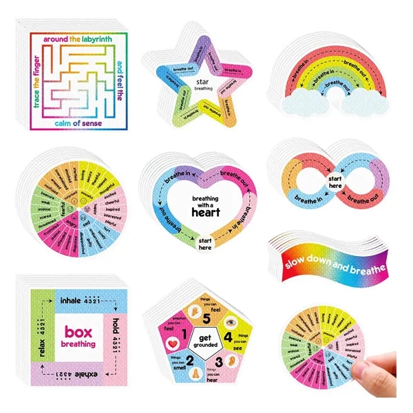 PEVA Anxiety Sensory Relief Stickers Mood Calming Strips - PEVA Anxiety Sensory Relief Stickers Mood Calming Strips - Image 0 of 6