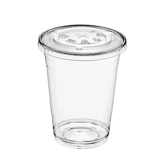 12 oz Disposable Clear Plastic Cups with Lids - 12 oz Disposable Clear Plastic Cups with Lids - Image 2 of 4