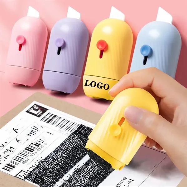 Identity Prevention Privacy Stamp Roller with Package Cutter - Identity Prevention Privacy Stamp Roller with Package Cutter - Image 0 of 2