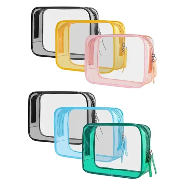 Customized Transparent Waterproof PVC Cosmetics Zipper Bag - Customized Transparent Waterproof PVC Cosmetics Zipper Bag - Image 0 of 2