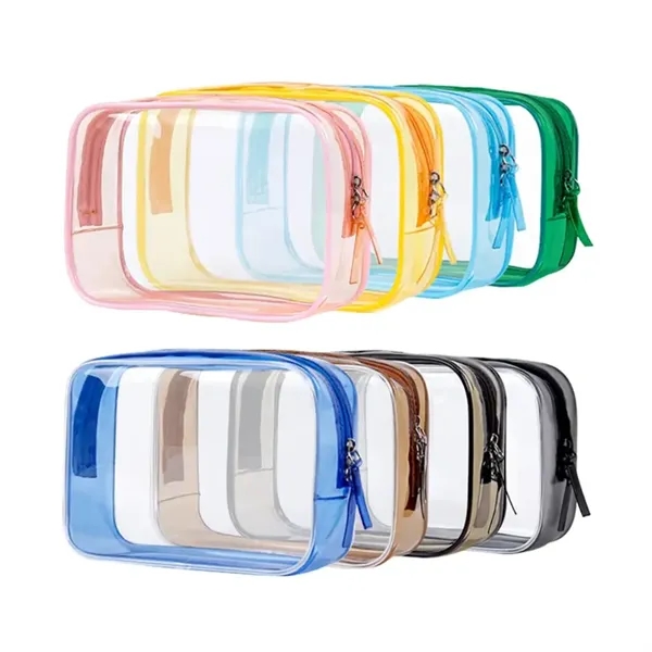 Customized Transparent Waterproof PVC Cosmetics Zipper Bag - Customized Transparent Waterproof PVC Cosmetics Zipper Bag - Image 1 of 2