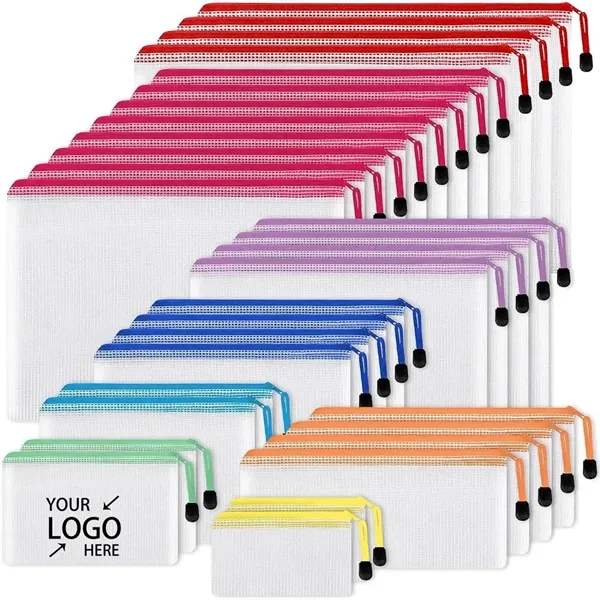 A4 Waterproof Mesh Zipper Pouch Bags School Office Supplies - A4 Waterproof Mesh Zipper Pouch Bags School Office Supplies - Image 1 of 6