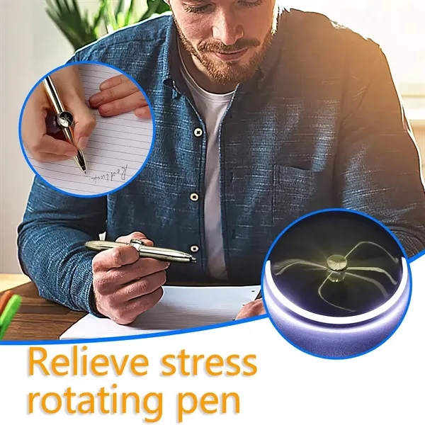 Stress Reducer Writing Tool Spinning Fidget Ballpoint Pen - Stress Reducer Writing Tool Spinning Fidget Ballpoint Pen - Image 1 of 8