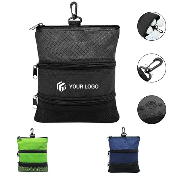 Versatile Multi-Pocket Portable Durable Hook Golf Pouch Bag - Versatile Multi-Pocket Portable Durable Hook Golf Pouch Bag - Image 0 of 4