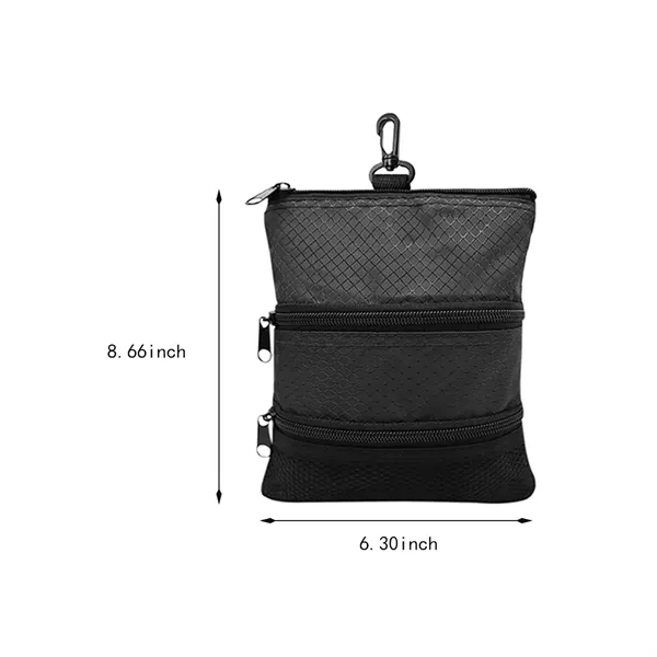 Versatile Multi-Pocket Portable Durable Hook Golf Pouch Bag - Versatile Multi-Pocket Portable Durable Hook Golf Pouch Bag - Image 1 of 4