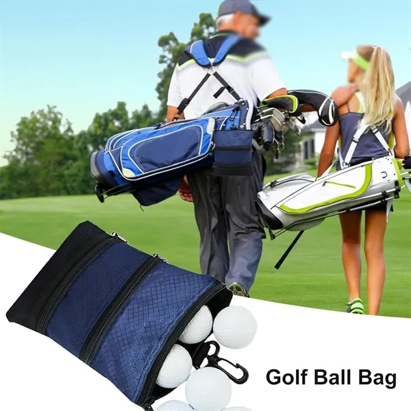 Versatile Multi-Pocket Portable Durable Hook Golf Pouch Bag - Versatile Multi-Pocket Portable Durable Hook Golf Pouch Bag - Image 3 of 4