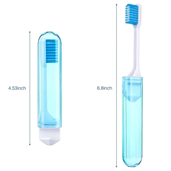 Portable Foldable Multiple Colors Camp Travel Toothbrush - Portable Foldable Multiple Colors Camp Travel Toothbrush - Image 1 of 4