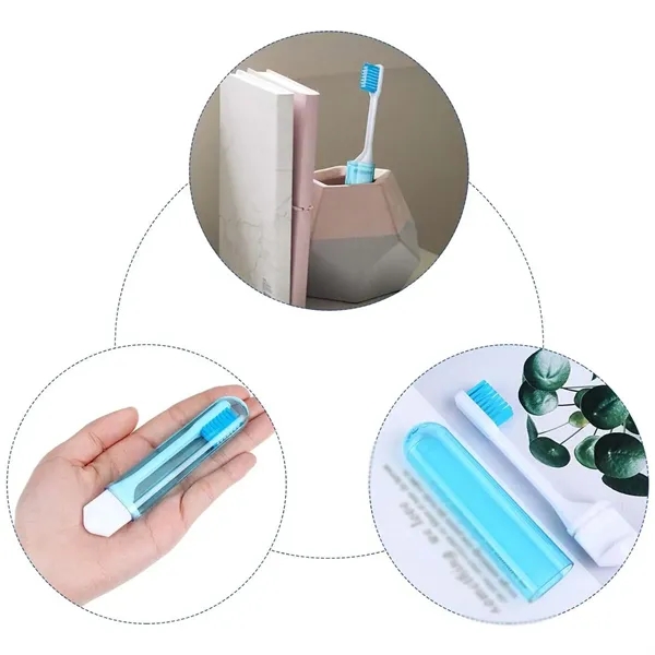 Portable Foldable Multiple Colors Camp Travel Toothbrush - Portable Foldable Multiple Colors Camp Travel Toothbrush - Image 3 of 4