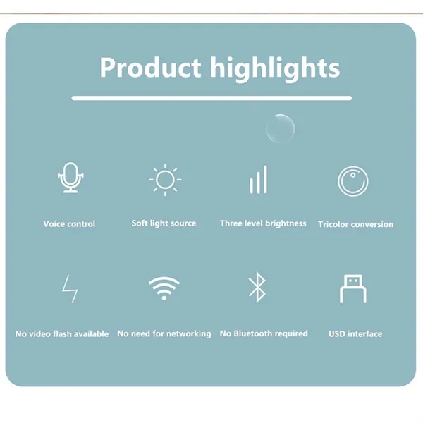 USB Reading Light Voice Control Lamp - USB Reading Light Voice Control Lamp - Image 4 of 4