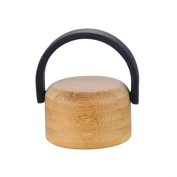 Vail 21 oz RPET Water Bottle with Bamboo Lid - Vail 21 oz RPET Water Bottle with Bamboo Lid - Image 6 of 7