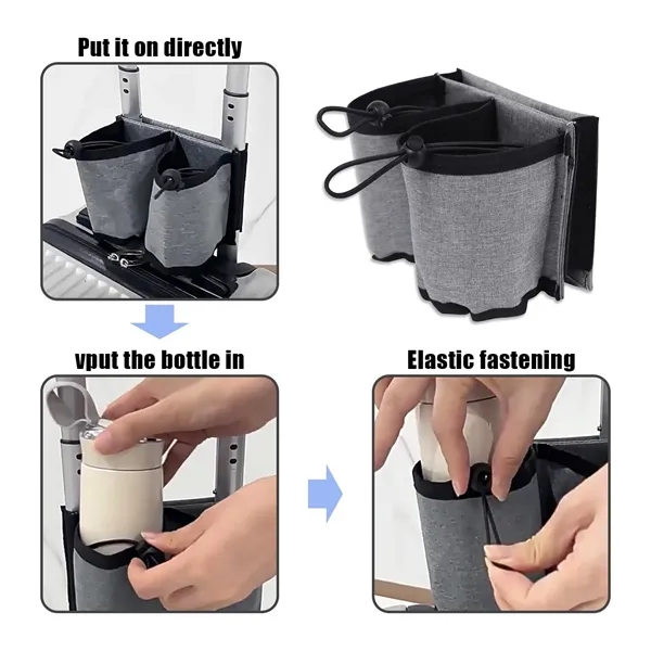 Luggage Travel Cup Holder With Zipper Bag - Luggage Travel Cup Holder With Zipper Bag - Image 1 of 3