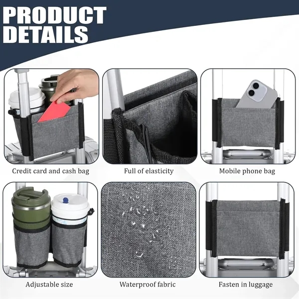Luggage Travel Cup Holder With Zipper Bag - Luggage Travel Cup Holder With Zipper Bag - Image 2 of 3