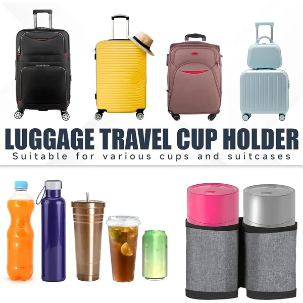 Luggage Travel Cup Holder With Zipper Bag - Luggage Travel Cup Holder With Zipper Bag - Image 3 of 3