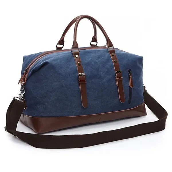 Vintage Canvas Travel Duffel Bag for Men - Vintage Canvas Travel Duffel Bag for Men - Image 2 of 6
