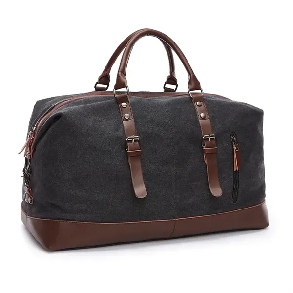 Vintage Canvas Travel Duffel Bag for Men - Vintage Canvas Travel Duffel Bag for Men - Image 5 of 6
