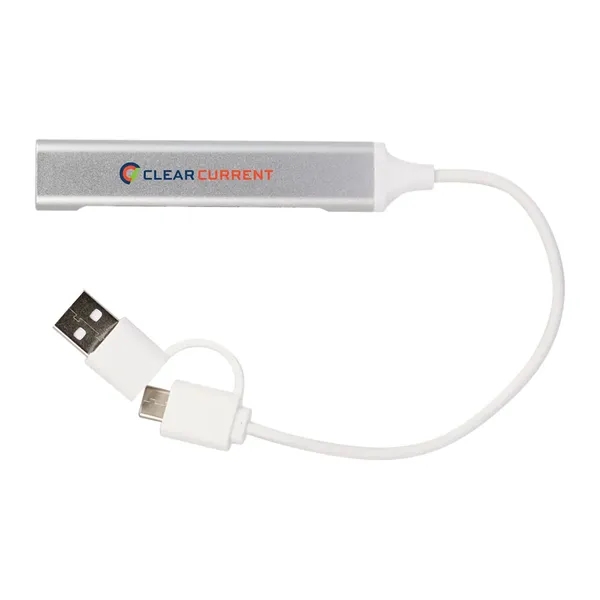 Recycled Aluminum 4-Port USB-A and C Hub - Recycled Aluminum 4-Port USB-A and C Hub - Image 0 of 5