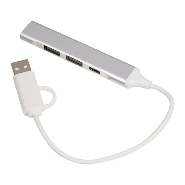 Recycled Aluminum 4-Port USB-A and C Hub - Recycled Aluminum 4-Port USB-A and C Hub - Image 4 of 5