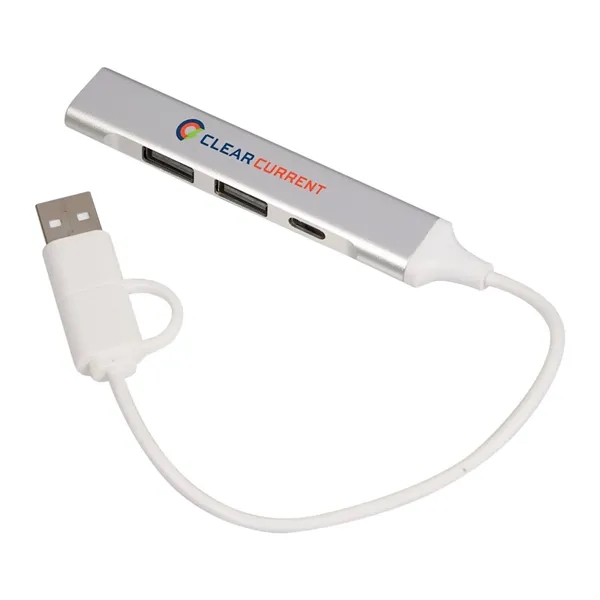 Recycled Aluminum 4-Port USB-A and C Hub - Recycled Aluminum 4-Port USB-A and C Hub - Image 5 of 5