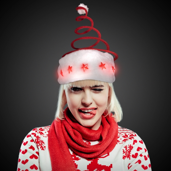Light Up Spring Tree Santa Hat - Light Up Spring Tree Santa Hat - Image 0 of 2