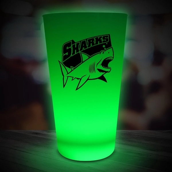 LED Glow Light Up Neon Look 16 oz Pint Glass - LED Glow Light Up Neon Look 16 oz Pint Glass - Image 2 of 5