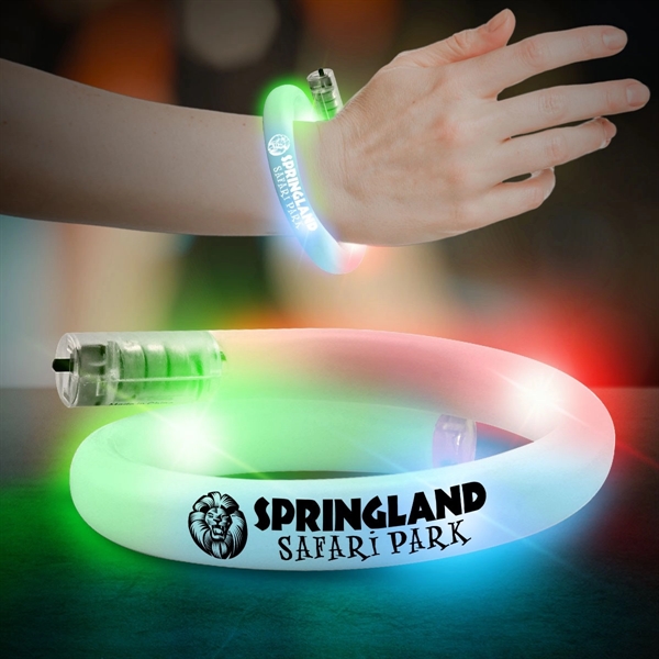 11" Coil Tube Bracelets w/Flashing LED Lights - 11" Coil Tube Bracelets w/Flashing LED Lights - Image 2 of 17