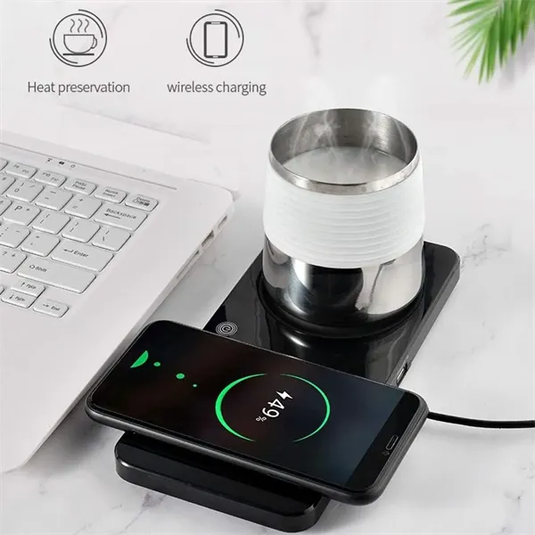 2-in-1 Coffee Warmer Wireless Phone Fast Charger - 2-in-1 Coffee Warmer Wireless Phone Fast Charger - Image 0 of 3