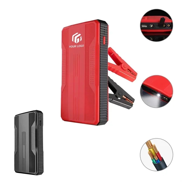 Portable 12V Auto Battery Car Jump Starter with Flashlight - Portable 12V Auto Battery Car Jump Starter with Flashlight - Image 0 of 4