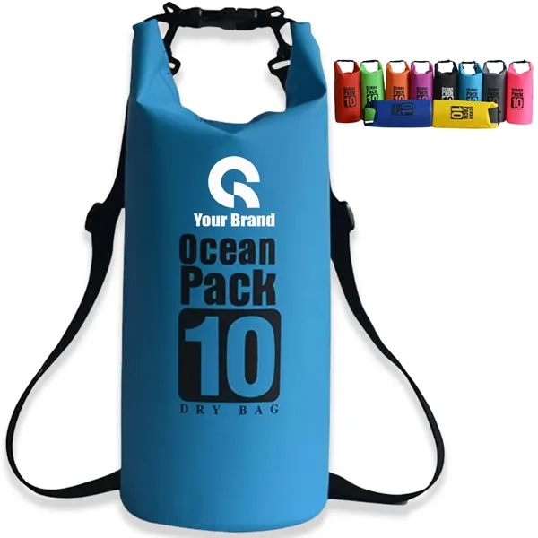 Heavy Weight Waterproof Dry bag With Shoulder Strap 10L - Heavy Weight Waterproof Dry bag With Shoulder Strap 10L - Image 0 of 4