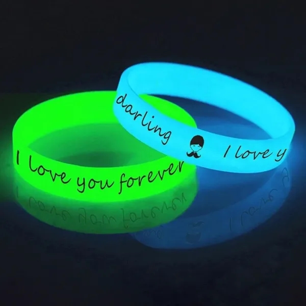 Custom Glow in the Dark Silicone Wristbands - Custom Glow in the Dark Silicone Wristbands - Image 4 of 4