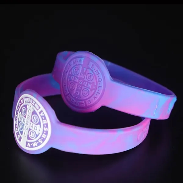Custom Glow in the Dark Silicone Wristbands - Custom Glow in the Dark Silicone Wristbands - Image 2 of 4